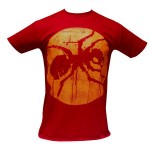 The Prodigy Limited Edition Ant Circle Design on Red Tee