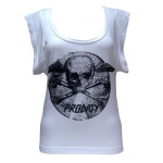 The Prodigy Limited Edition Winged Skull Design on Ladies White Tee