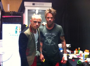 Keith and Rob backstage in Finland