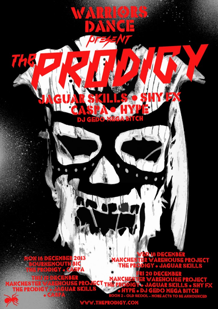 The Prodigy are proud to announce four UK Warriors Dance dates in December - Image- theprodigy.com